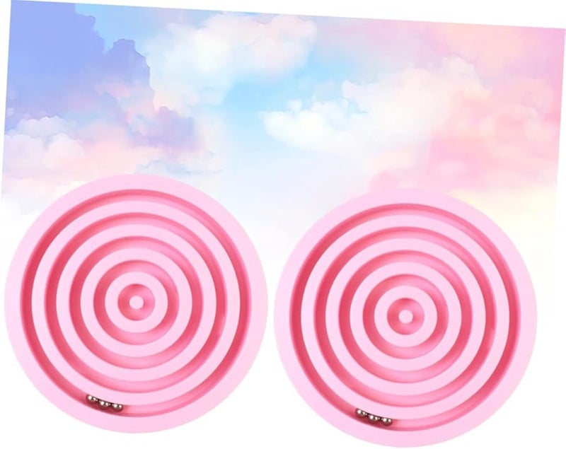 لعبة كرة التوازن الوردي المتاهة 2 قطعة ألعاب ألغاز للأولاد والبنات - Image 5